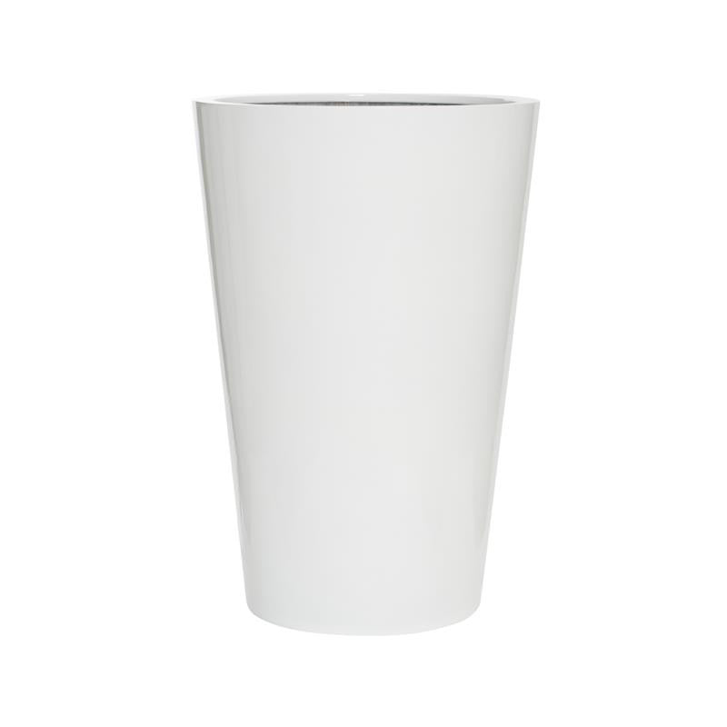 Belle L fibre de verre blanc brillant