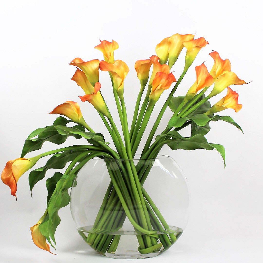 Vase lune aux callas mangue